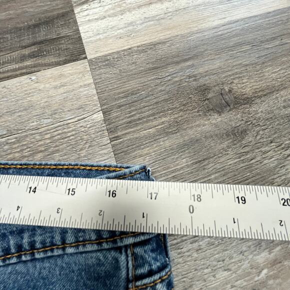 Levis 514 Mid Wash Blue 34x33 Straight Fit Stretch Faded Denim Jeans Red Tab - Picture 9 of 13